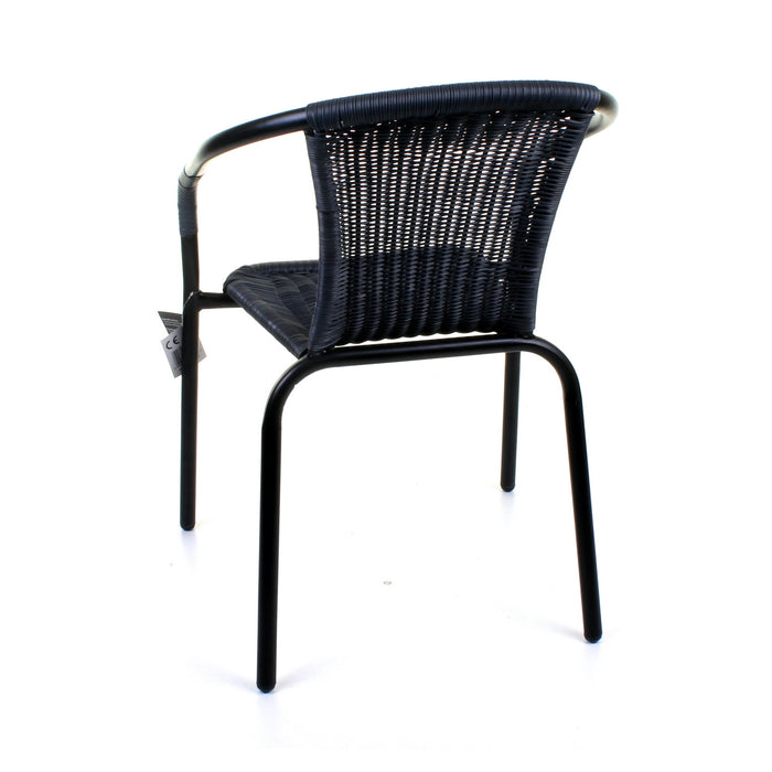 3PC Grey Wicker Bistro Set