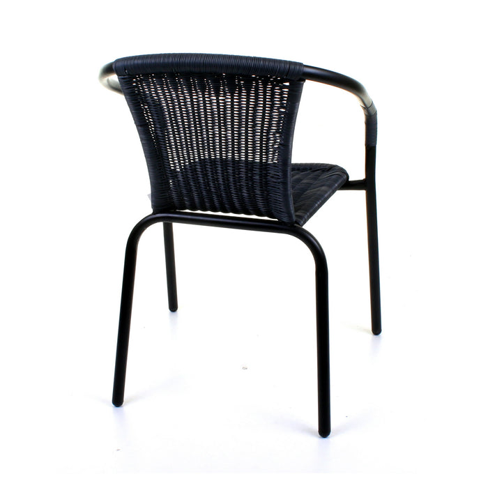 3PC Grey Wicker Bistro Set