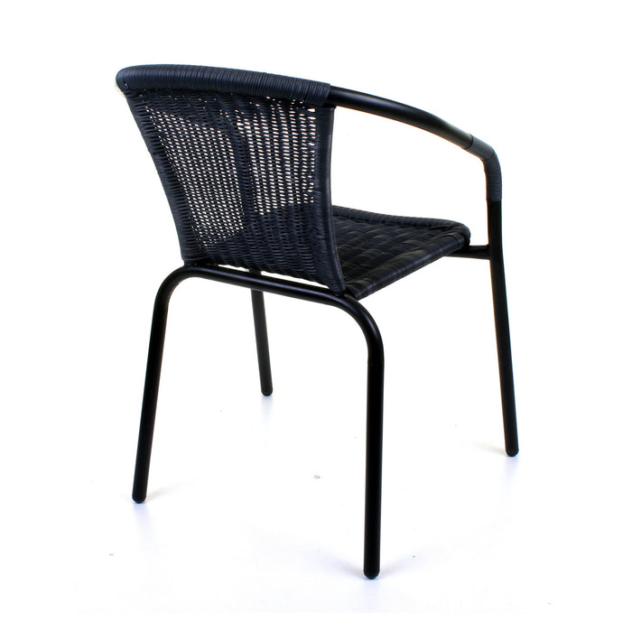 3PC Grey Wicker Bistro Set