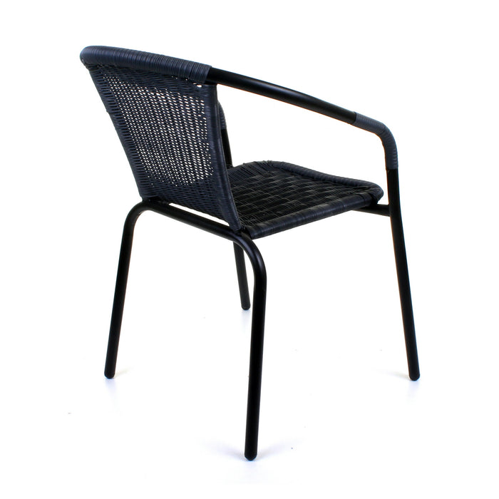 3PC Grey Wicker Bistro Set