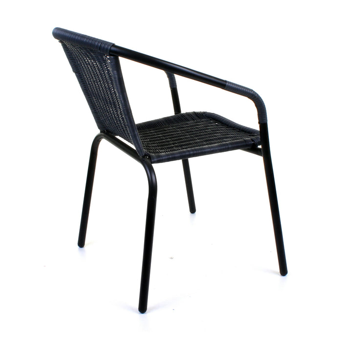 3PC Grey Wicker Bistro Set