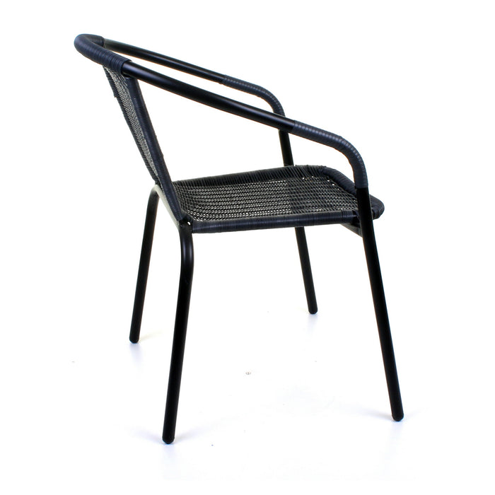 3PC Grey Wicker Bistro Set