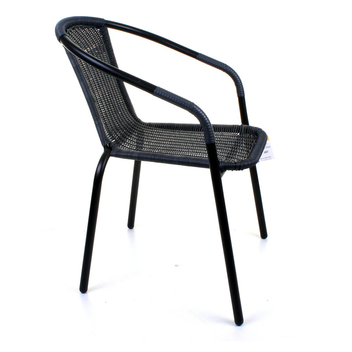 3PC Grey Wicker Bistro Set