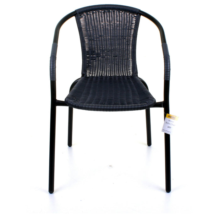 3PC Grey Wicker Bistro Set