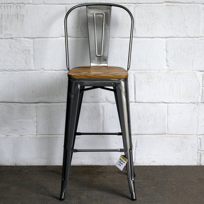 3PC Lodi Table & Soranzo Bar Stool Set - Steel