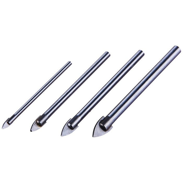 Glass and Mirror Drill Bit Set 4pc