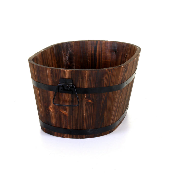 50cm Oval Burntwood Planter