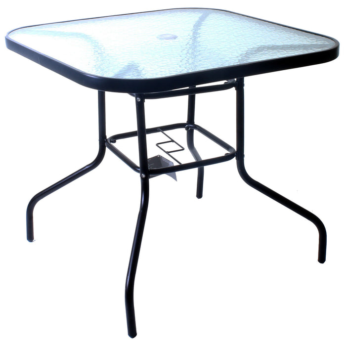 Square Wave Glass Table