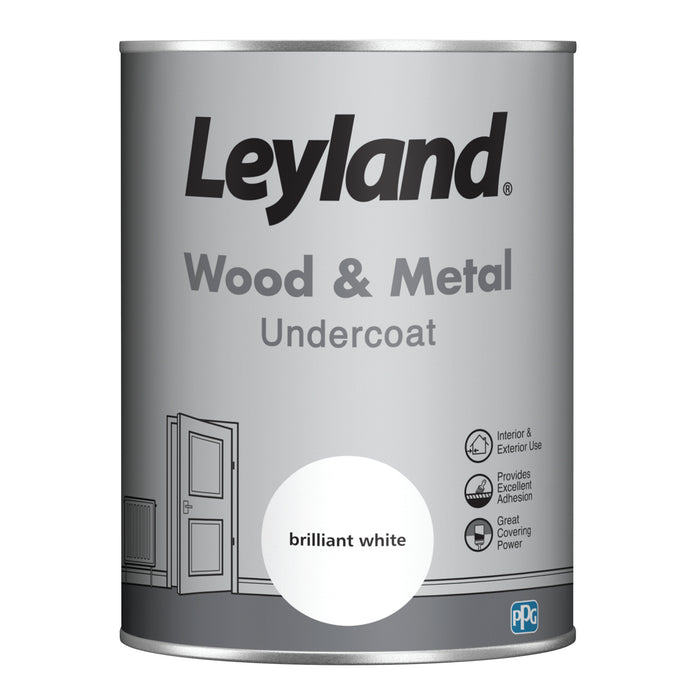 Leyland  Wood & Metal Undercoat   Brilliant White 1.25L