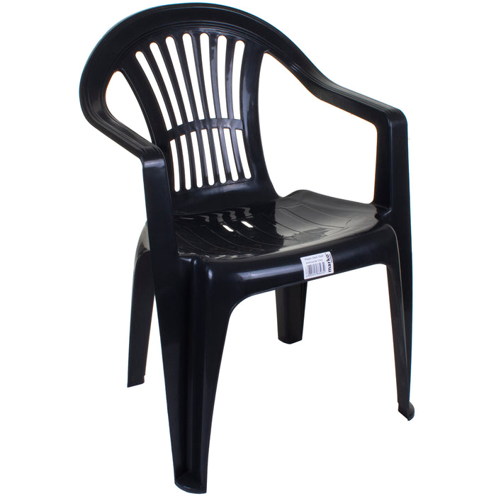 Plastic Deck Chair - Anthracite Grey