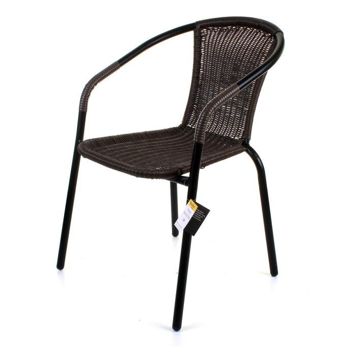 3PC Dark Tan Wicker Bistro Set