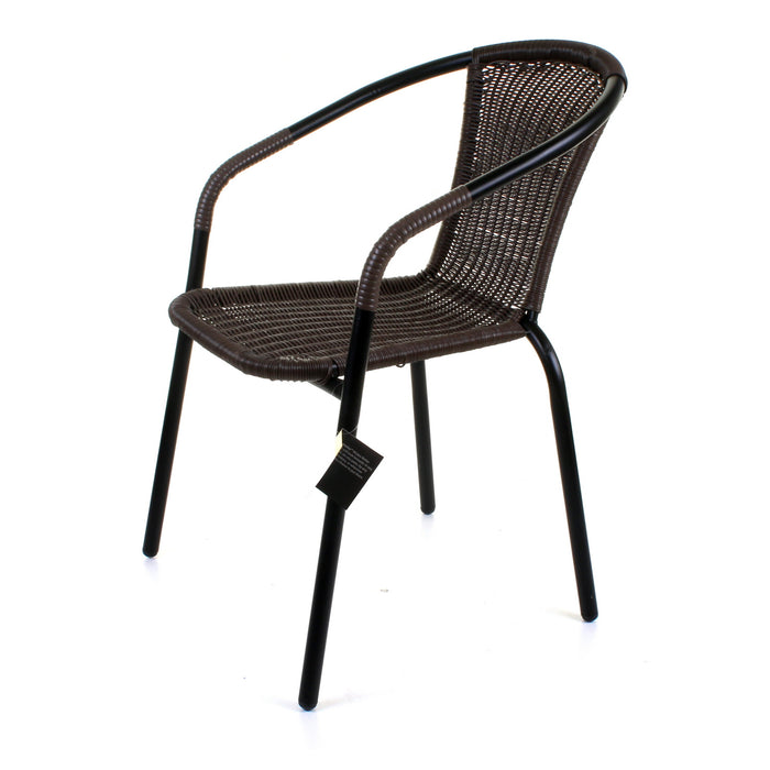 3PC Dark Tan Wicker Bistro Set