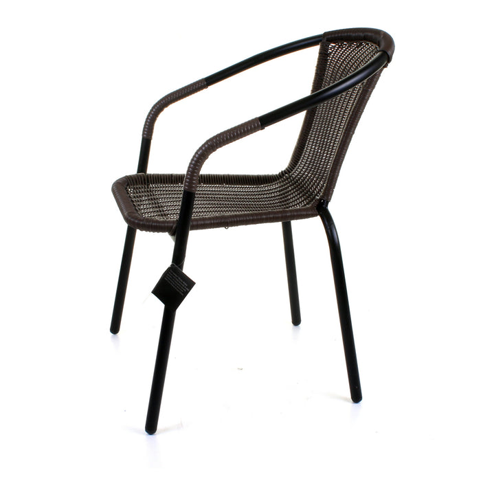 3PC Dark Tan Wicker Bistro Set