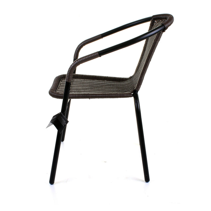 3PC Dark Tan Wicker Bistro Set