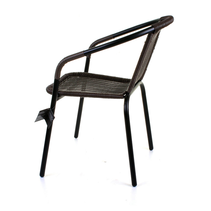 3PC Dark Tan Wicker Bistro Set