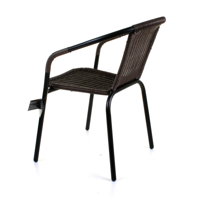 3PC Dark Tan Wicker Bistro Set