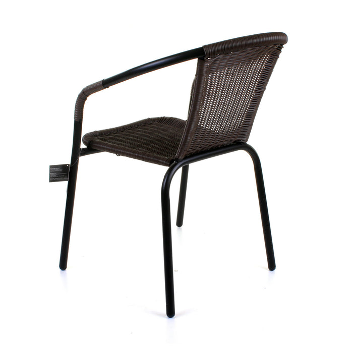 3PC Dark Tan Wicker Bistro Set