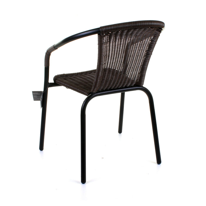 3PC Dark Tan Wicker Bistro Set