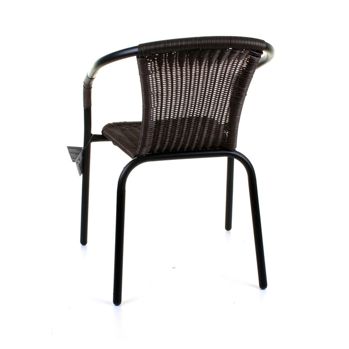 3PC Dark Tan Wicker Bistro Set