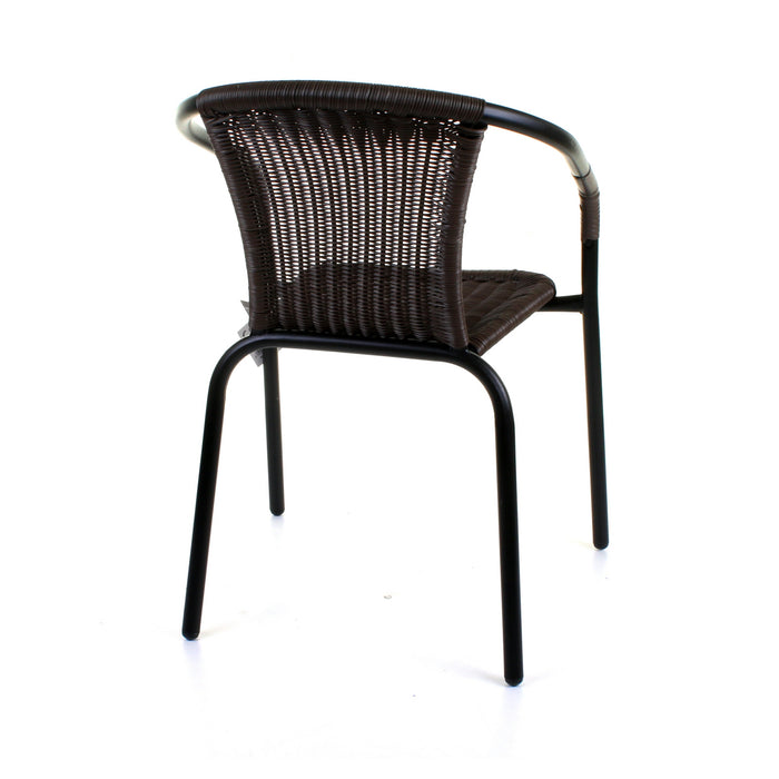 3PC Dark Tan Wicker Bistro Set
