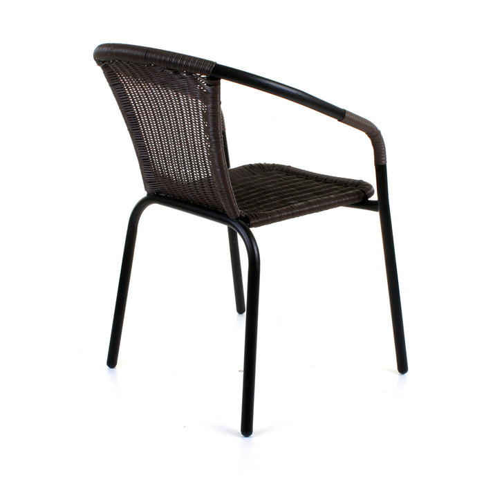 3PC Dark Tan Wicker Bistro Set