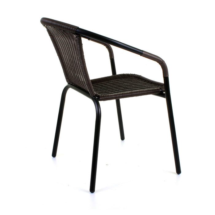 3PC Dark Tan Wicker Bistro Set