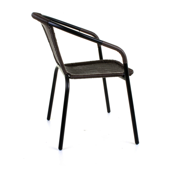 3PC Dark Tan Wicker Bistro Set