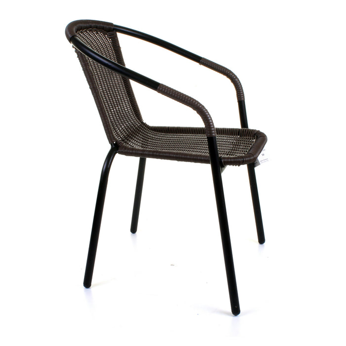 3PC Dark Tan Wicker Bistro Set