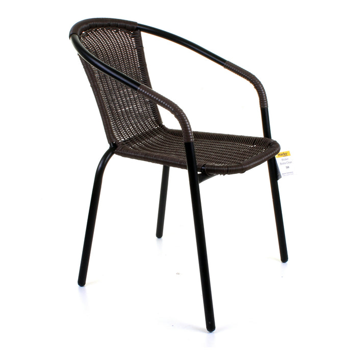 3PC Dark Tan Wicker Bistro Set