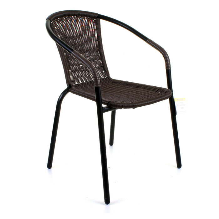 3PC Dark Tan Wicker Bistro Set