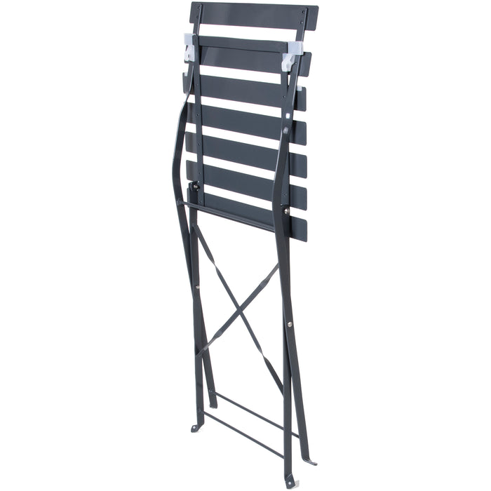 3PC Folding Square Bistro Set - Moca Grey