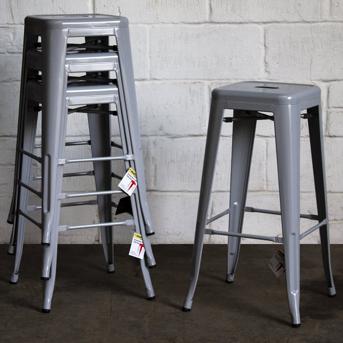 Orvieto Bar Stool - Pale Grey