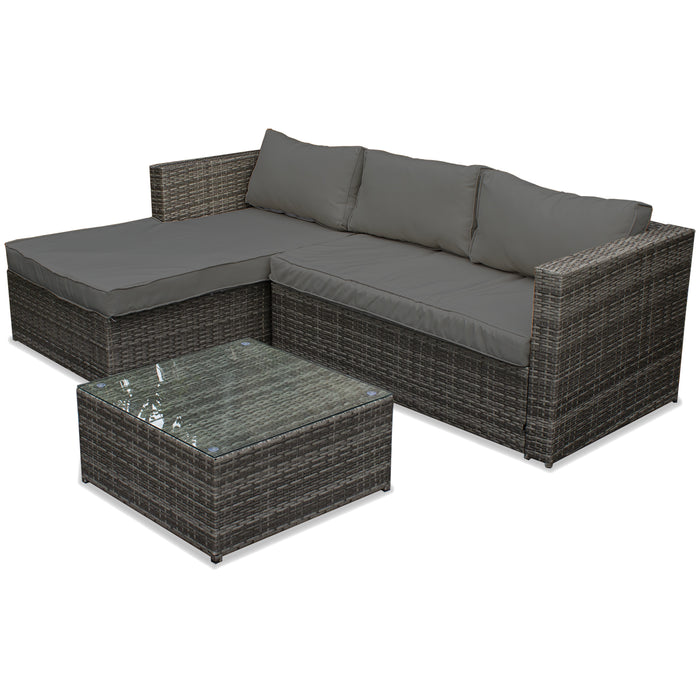 Tarbarca Rattan Furniture Set - Grey Cushions