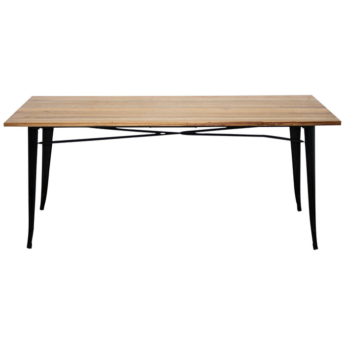 7PC Taranto Table & 6 Forli Chairs Set - Black