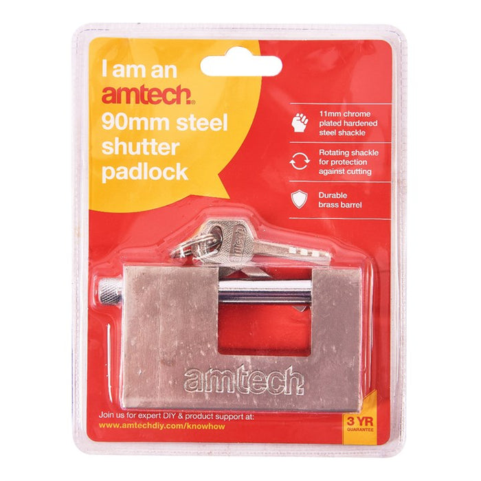 Steel Shutter Padlock 90mm