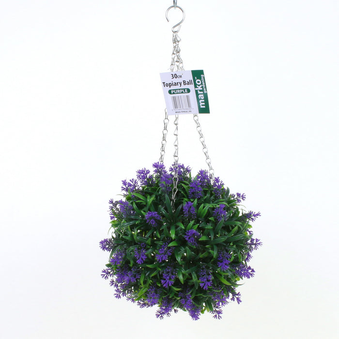 30cm Lavender Topiary Ball - Purple