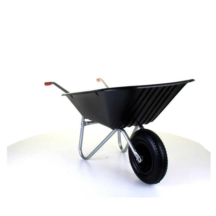 85L Plastic Wheelbarrow - Black