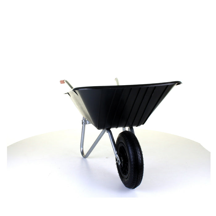 85L Plastic Wheelbarrow - Black