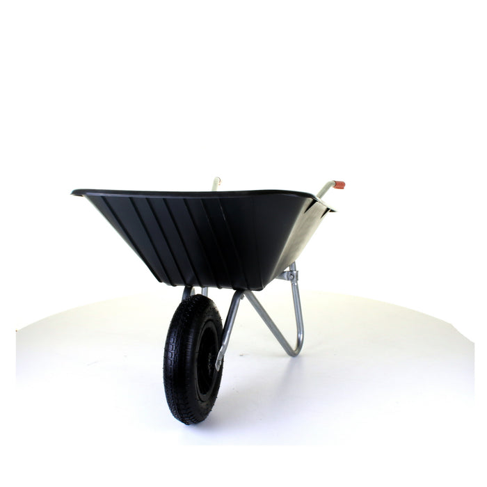 85L Plastic Wheelbarrow - Black