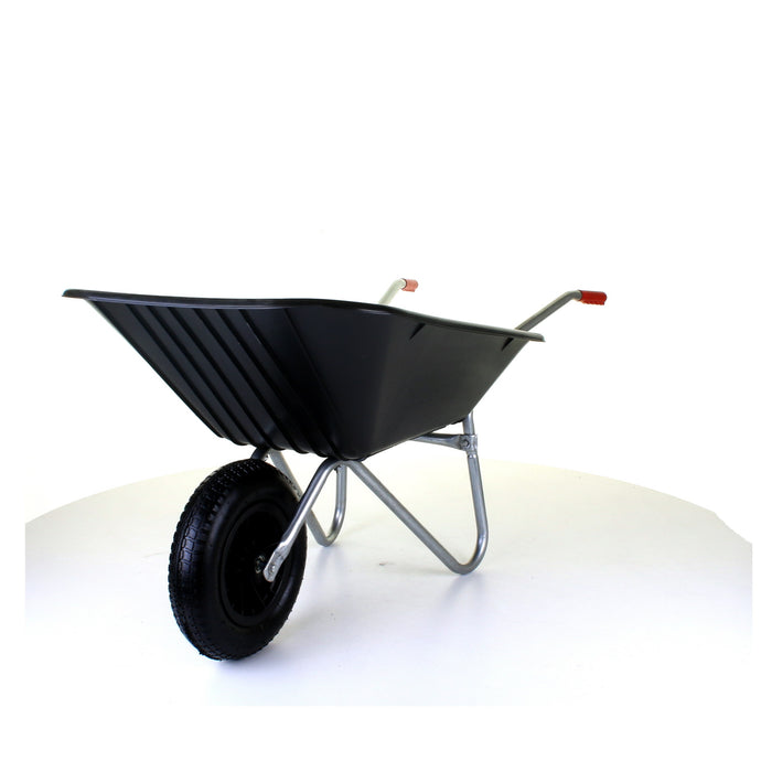 85L Plastic Wheelbarrow - Black