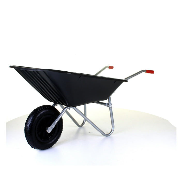 85L Plastic Wheelbarrow - Black