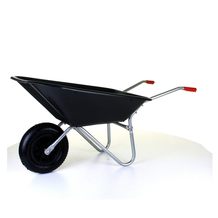85L Plastic Wheelbarrow - Black
