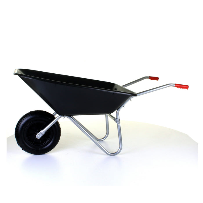 85L Plastic Wheelbarrow - Black