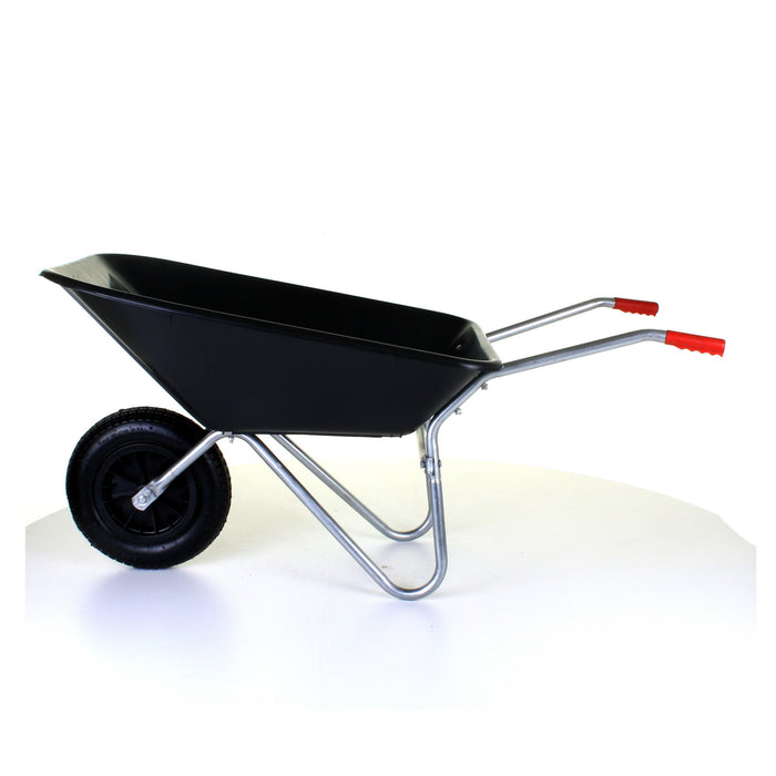 85L Plastic Wheelbarrow - Black