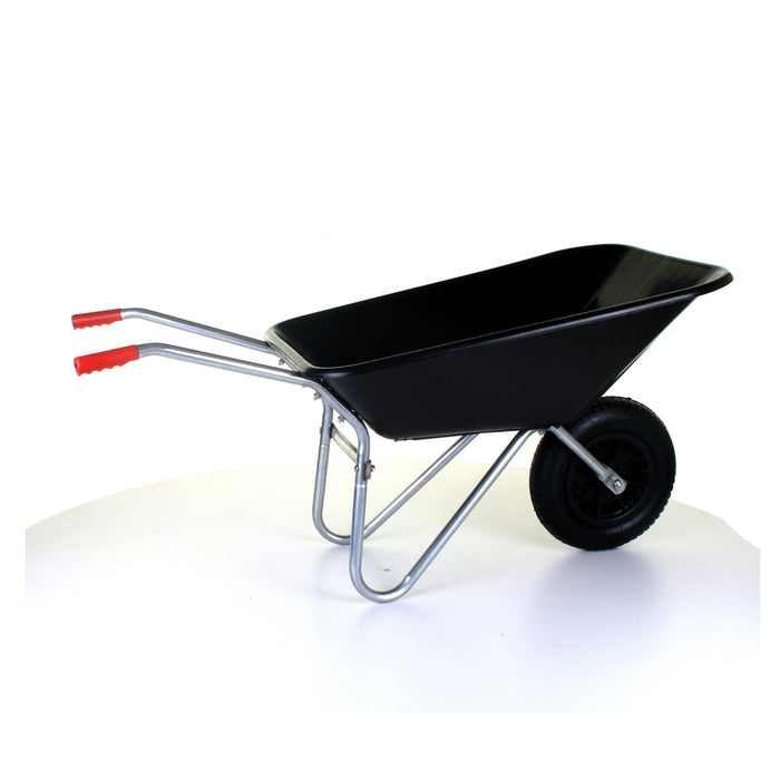 85L Plastic Wheelbarrow - Black
