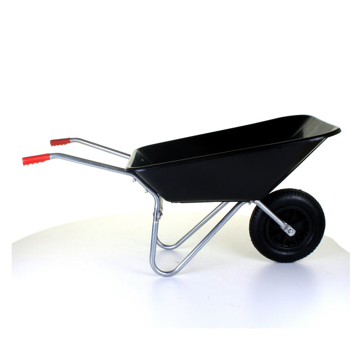 85L Plastic Wheelbarrow - Black