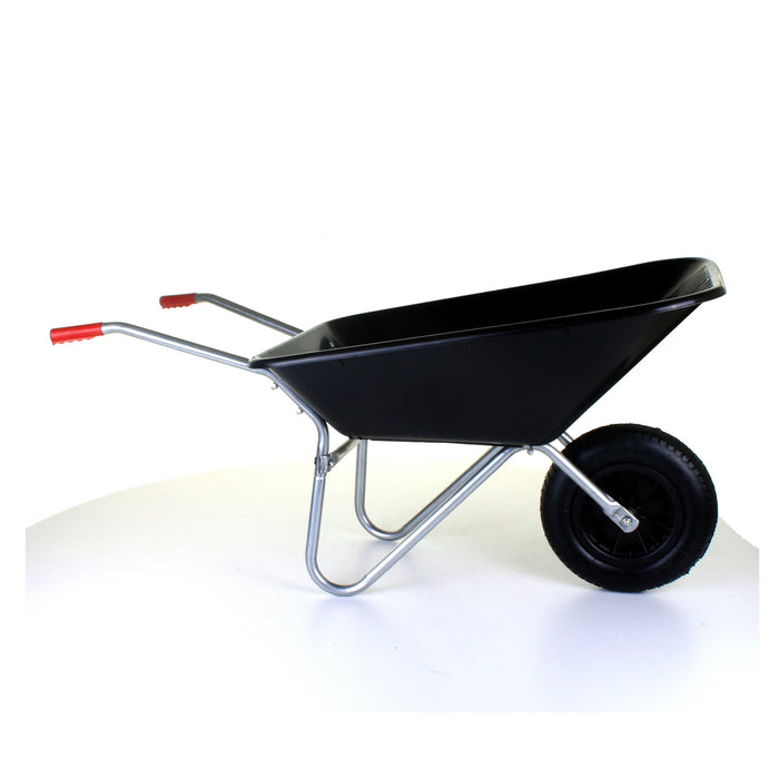 85L Plastic Wheelbarrow - Black