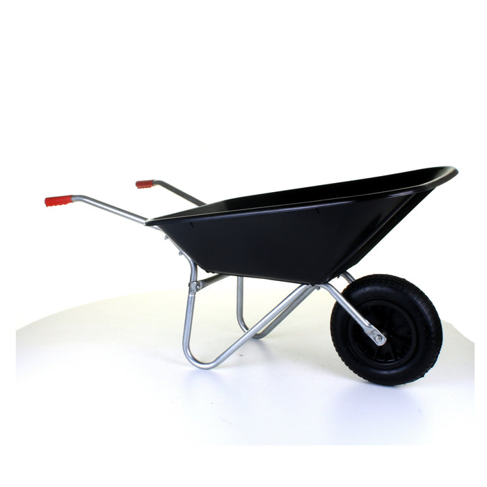 85L Plastic Wheelbarrow - Black