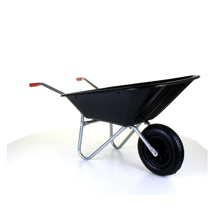 85L Plastic Wheelbarrow - Black