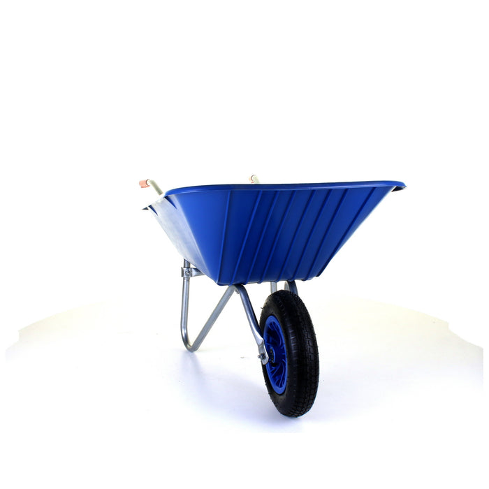 85L Plastic Wheelbarrow - Blue